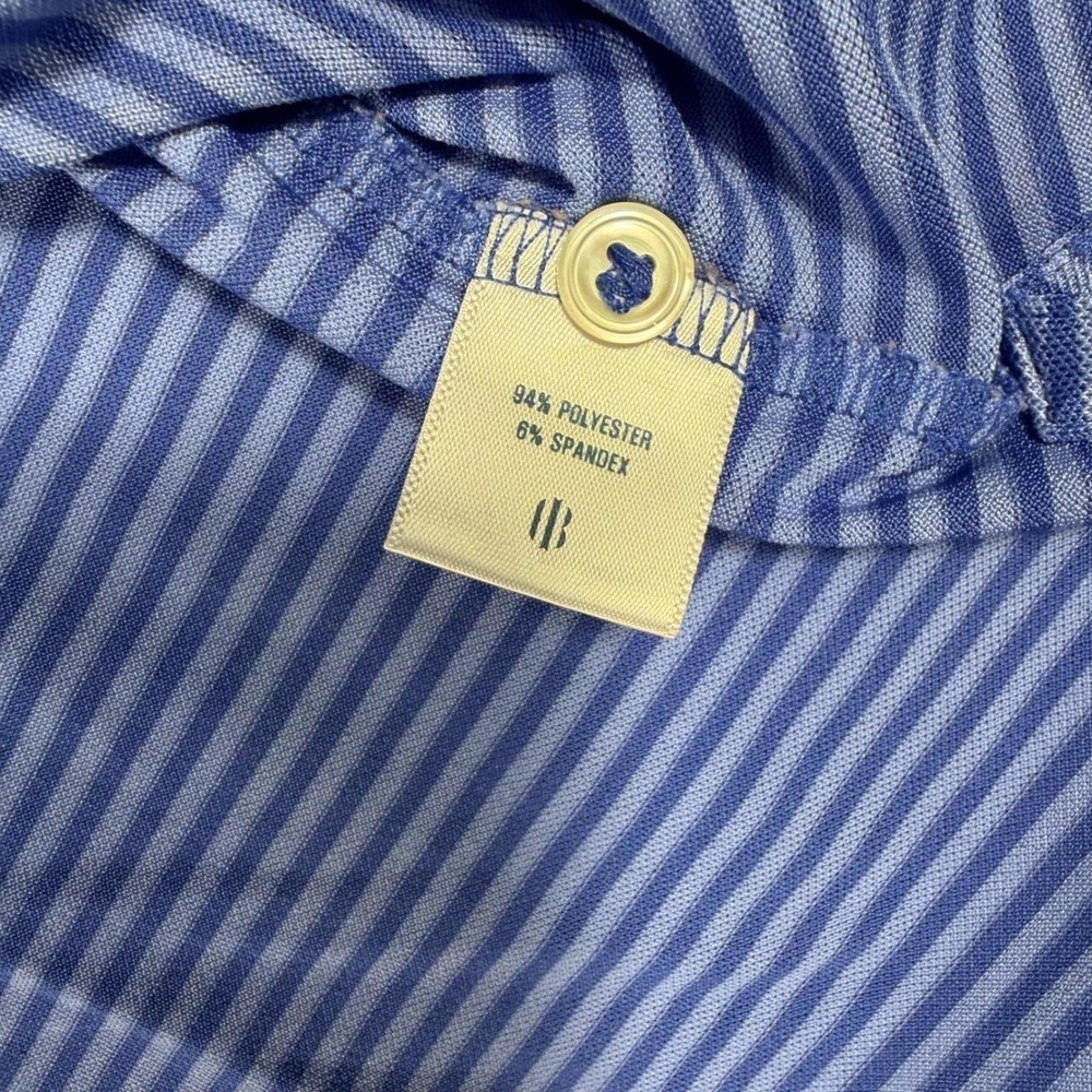 Holderness and Bourne‎ Men's XL Tailored Fit Striped Performance Golf Polo Shirt - Picture 4 of 6